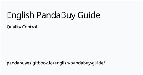 english pandabuy quality control.